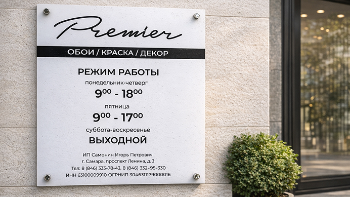 Режим работы акриловый премиум